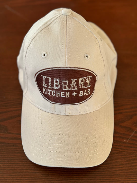 Library Kitchen + Bar Adult Cream Hat